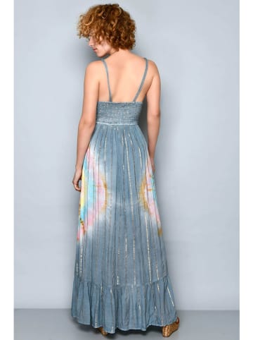 Tarifa Kleid in Blau/ Bunt