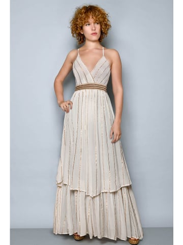 Tarifa Kleid in Creme/ Camel