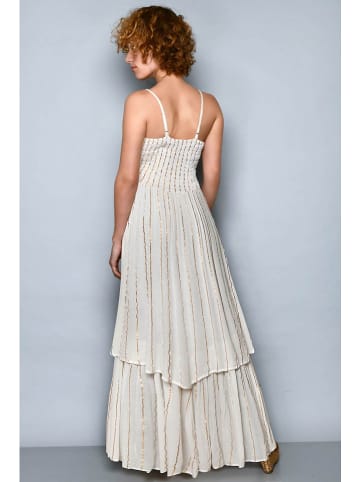 Tarifa Kleid in Creme/ Camel