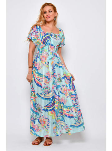 Tarifa Kleid in Türkis/ Bunt