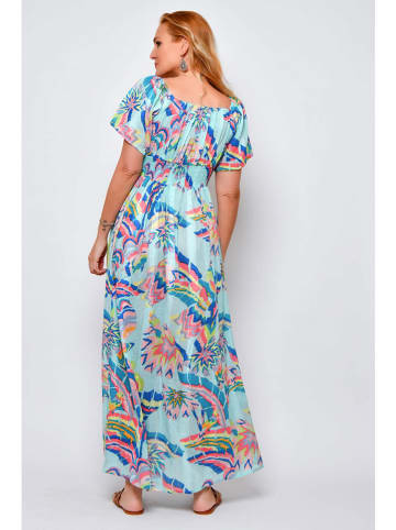 Tarifa Kleid in Türkis/ Bunt