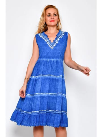 Tarifa Jurk blauw/wit