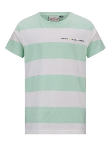 Retour Koszulka "Dano" w kolorze biało-zielonym