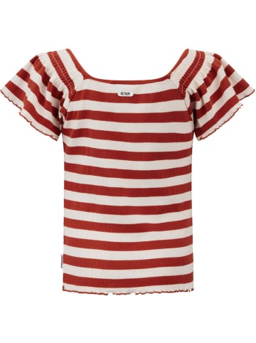 Retour Shirt "Chaya" crème/rood