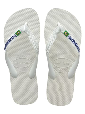 Havaianas Zehentrenner "Brasil Logo" in Weiß