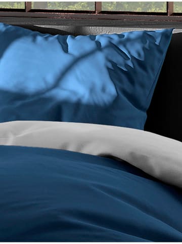 Bierbaum Komplet pościeli satynowej w kolorze granatowym