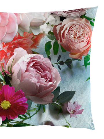 Bierbaum Satin-Bettwäsche-Set in Hellblau/ Rosa