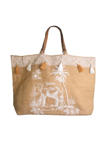 Isla Bonita by SIGRIS Shopper bag w kolorze beżowym - 55 x 35 x 14 cm