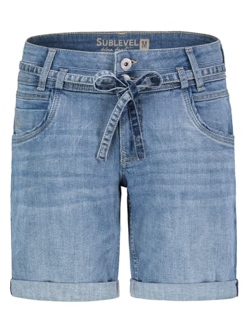 Sublevel Jeans-Bermudas in Hellblau