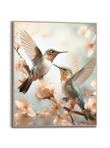 Orangewallz Druk artystyczny "Hummingbirds" w ramce - 40 x 50 cm