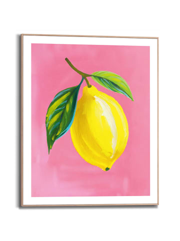 Orangewallz Druk artystyczny "Juicy Lemon" w ramce - 40 x 50 cm