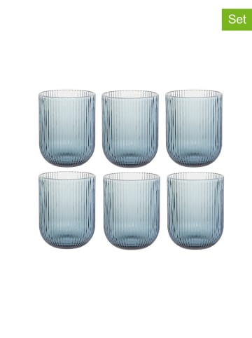 Alexandra House 6er-Set: Gläser in Blau - 240 ml