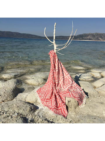 Elizabed Ręcznik plażowy w kolorze czerwonym ze wzorem