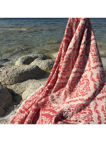 Elizabed Ręcznik plażowy w kolorze czerwonym ze wzorem