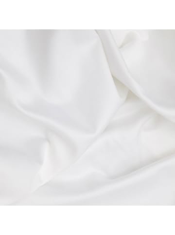 Elizabed Satynowe prześcieradło w kolorze białym na gumce