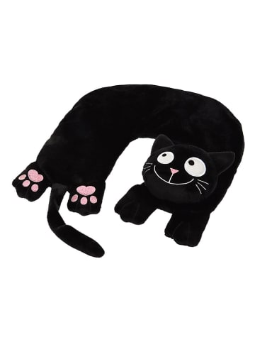 moses. Poduszka "Kot" w kolorze czarnym z pestek wiśni - 31 x 29 cm
