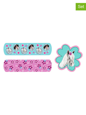 moses. 2-delige set: pleisters "Paarden" lichtroze/lichtblauw - 2x 20 stuks
