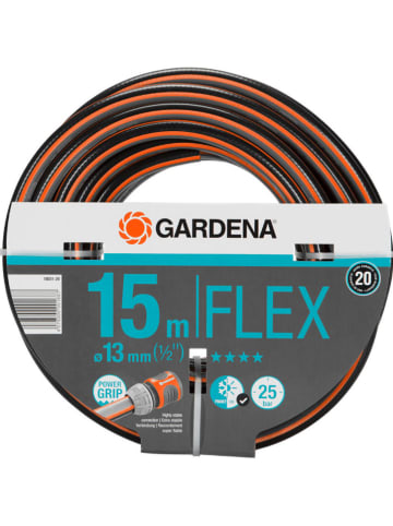 Gardena Slang "Comfort FLEX" zwart/oranje - 9x9 13 mm (1/2"), 15 m