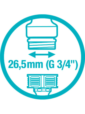 Gardena Hahnverbinder in Grau - 26,5 mm (G 3/4")