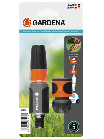 Gardena Spritz-Satz in Schwarz/ Orange - 13 mm (1/2")