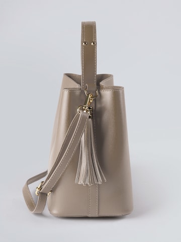 CXL by Christian Lacroix Leder-Henkeltasche "Vaugirard" in Beige - (B)27 x (H)22 x (T)13 cm