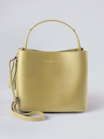 CXL by Christian Lacroix Leder-Henkeltasche "Vaugirard" in Gelb - (B)27 x (H)22 x (T)13 cm