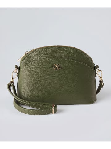 CXL by Christian Lacroix Skórzana torebka "Malesherbes" w kolorze khaki - 23 x 17 x 7 cm