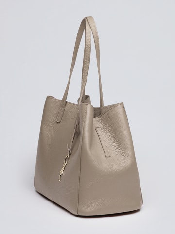 CXL by Christian Lacroix Leder-Schultertasche "Alesia" in Beige - (B)39 x (H)29 x (T)20 cm