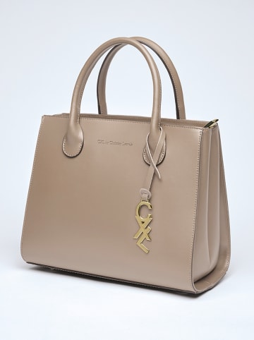 CXL by Christian Lacroix Leder-Henkeltasche "Montaigne" in Beige - (B)31 x (H)26 x (T)15 cm