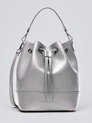 CXL by Christian Lacroix Leren schoudertas "Champs Elysé" zilverkleurig - (B)25 x (H)28 x (D)15 cm