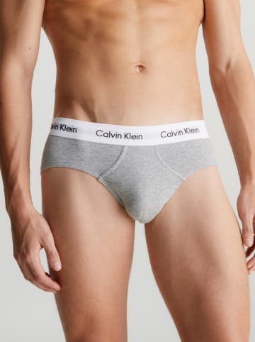 CALVIN KLEIN UNDERWEAR Slipy (3 pary) w kolorze szaro-fuksjowo-morskim