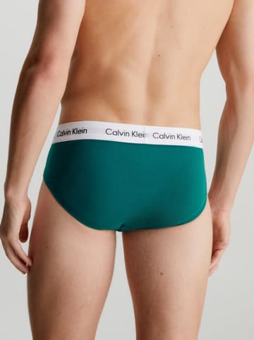 CALVIN KLEIN UNDERWEAR Slipy (3 pary) w kolorze szaro-fuksjowo-morskim