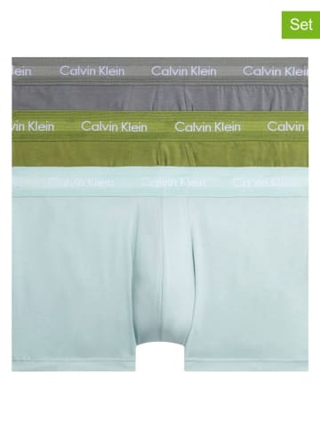 CALVIN KLEIN UNDERWEAR 3-delige set: boxershorts lichtblauw/kaki/grijs