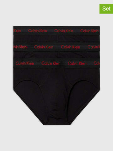 CALVIN KLEIN UNDERWEAR Slipy (3 pary) w kolorze czarnym