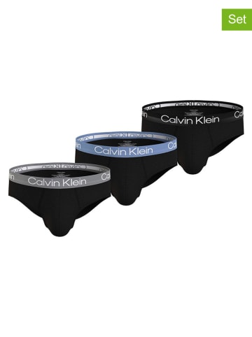 CALVIN KLEIN UNDERWEAR Slipy (3 pary) w kolorze czarnym