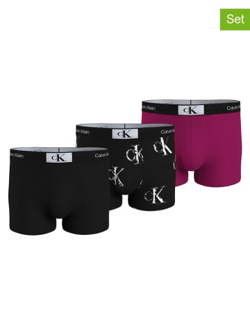 CALVIN KLEIN UNDERWEAR 3-delige set: boxershorts zwart/roze