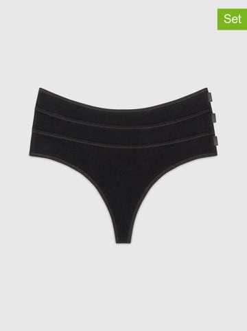 CALVIN KLEIN UNDERWEAR 3er-Set: Strings in Schwarz