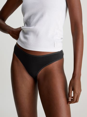 CALVIN KLEIN UNDERWEAR 3er-Set: Strings in Schwarz