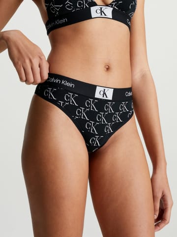 CALVIN KLEIN UNDERWEAR String zwart/wit