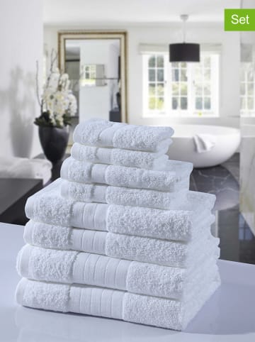 Good Morning 8-częściowy zestaw ręczników w kolorze białym