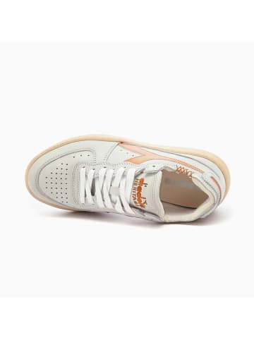 Diadora Leren sneakers crème/oranje