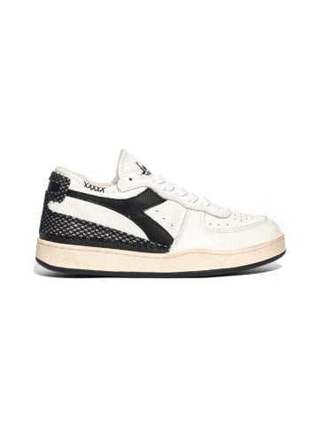 Diadora Skórzane sneakersy w kolorze biało-czarnym