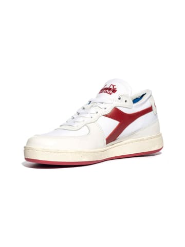 Diadora Skórzane sneakersy w kolorze niebiesko-czerwono-białym