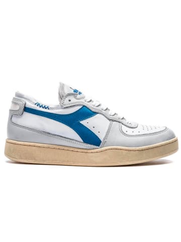 Diadora Leren sneakers wit/grijs/blauw