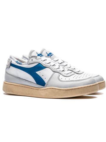 Diadora Leren sneakers wit/grijs/blauw