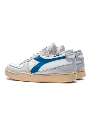 Diadora Leder-Sneakers in Weiß/ Grau/ Blau