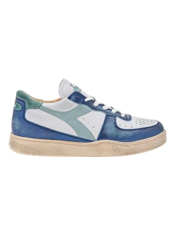 Diadora Leren sneakers wit/blauw/turquoise