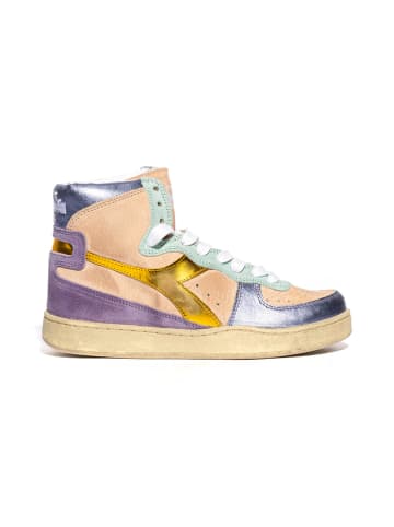 Diadora Leren sneakers oranje/paars/donkerblauw