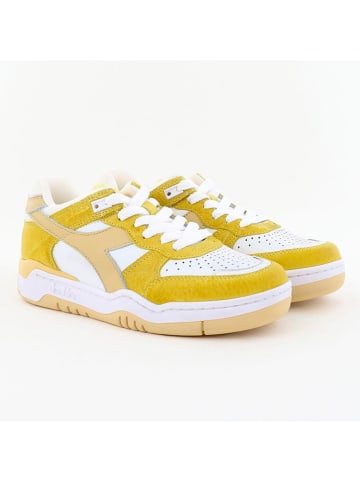 Diadora Leren sneakers wit/geel/beige