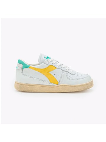 Diadora Leren sneakers wit/oranje/groen